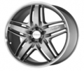 RS 9, 20" Light Alloy wheel (rear), Silver polished